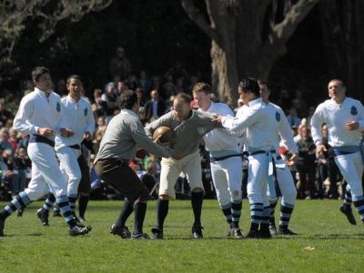 Re-enactment of the first game of Rugby, 2011